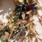 Rustic Autumn Hydrangea  Artificial Wreath- Deep Red and Green