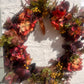 Autumn Hydrangea & Berry Wreath-Red & Orange Artificial Door Decoration