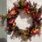 Autumn Hydrangea & Berry Wreath-Red & Orange Artificial Door Decoration