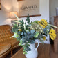 Winter Faux Flower Arrangement-Yellow and Green- Fresh Winter Arrangement