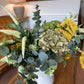 Winter Faux Flower Arrangement-Yellow and Green- Fresh Winter Arrangement