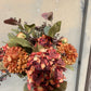 Winter Faux Flower Arrangement-Burnt Orange -Hydrangea, Winter Berry and Daliah