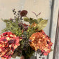 Winter Faux Flower Arrangement-Burnt Orange -Hydrangea, Winter Berry and Daliah