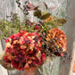 Winter Faux Flower Arrangement-Burnt Orange -Hydrangea, Winter Berry and Daliah