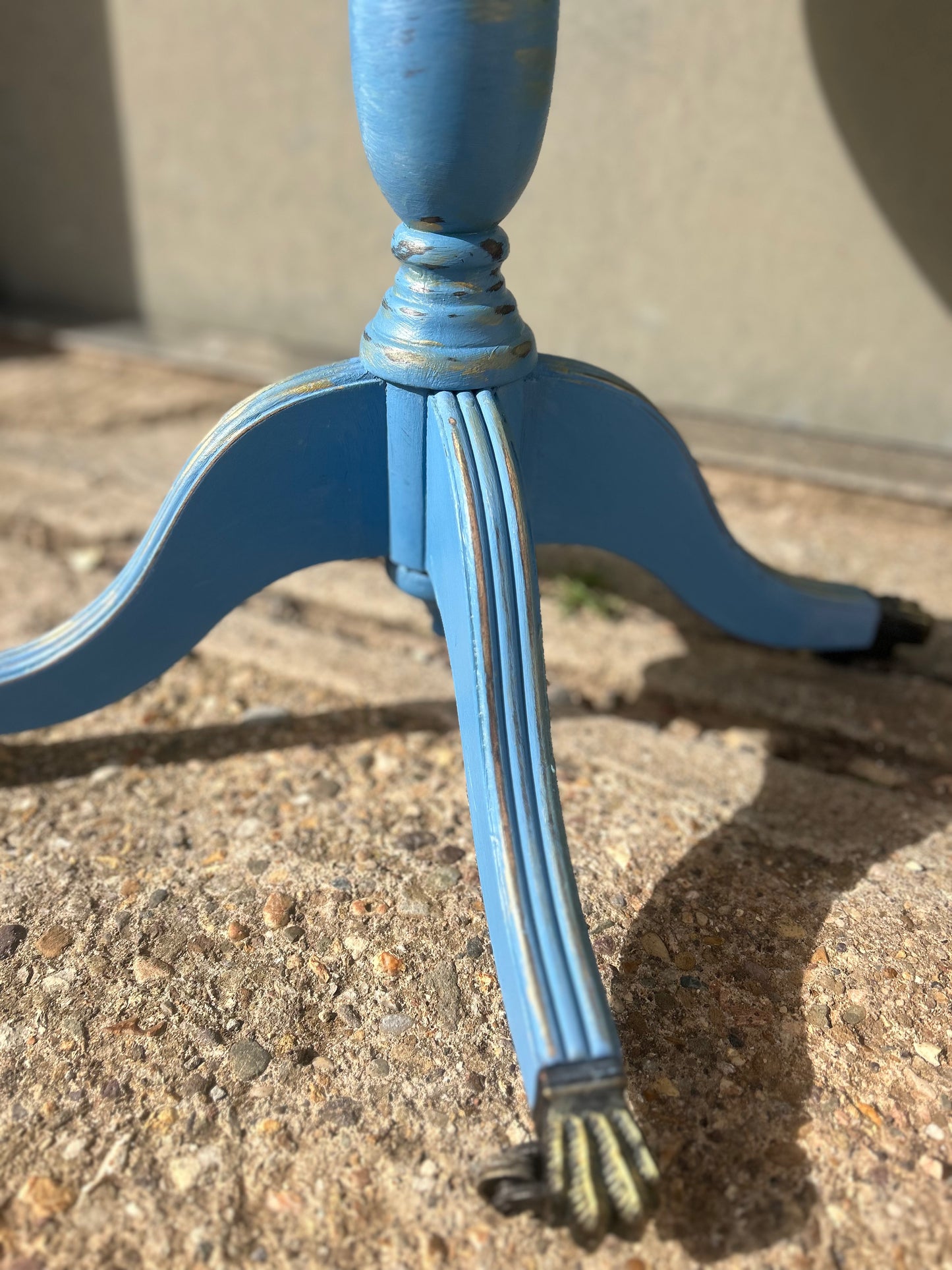 Blue Round Hand Painted Coffee Table