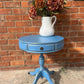 Blue Round Hand Painted Coffee Table