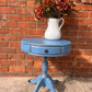 Blue Round Hand Painted Coffee Table