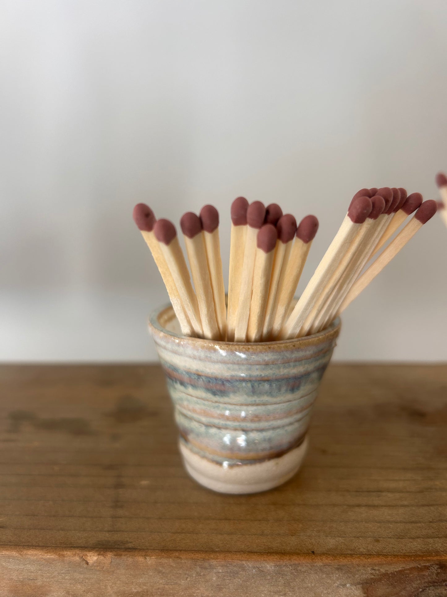 Hand Made Ceramic Match Stick Holder and Striker