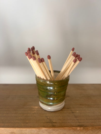 Hand Made Ceramic Match Stick Holder and Striker