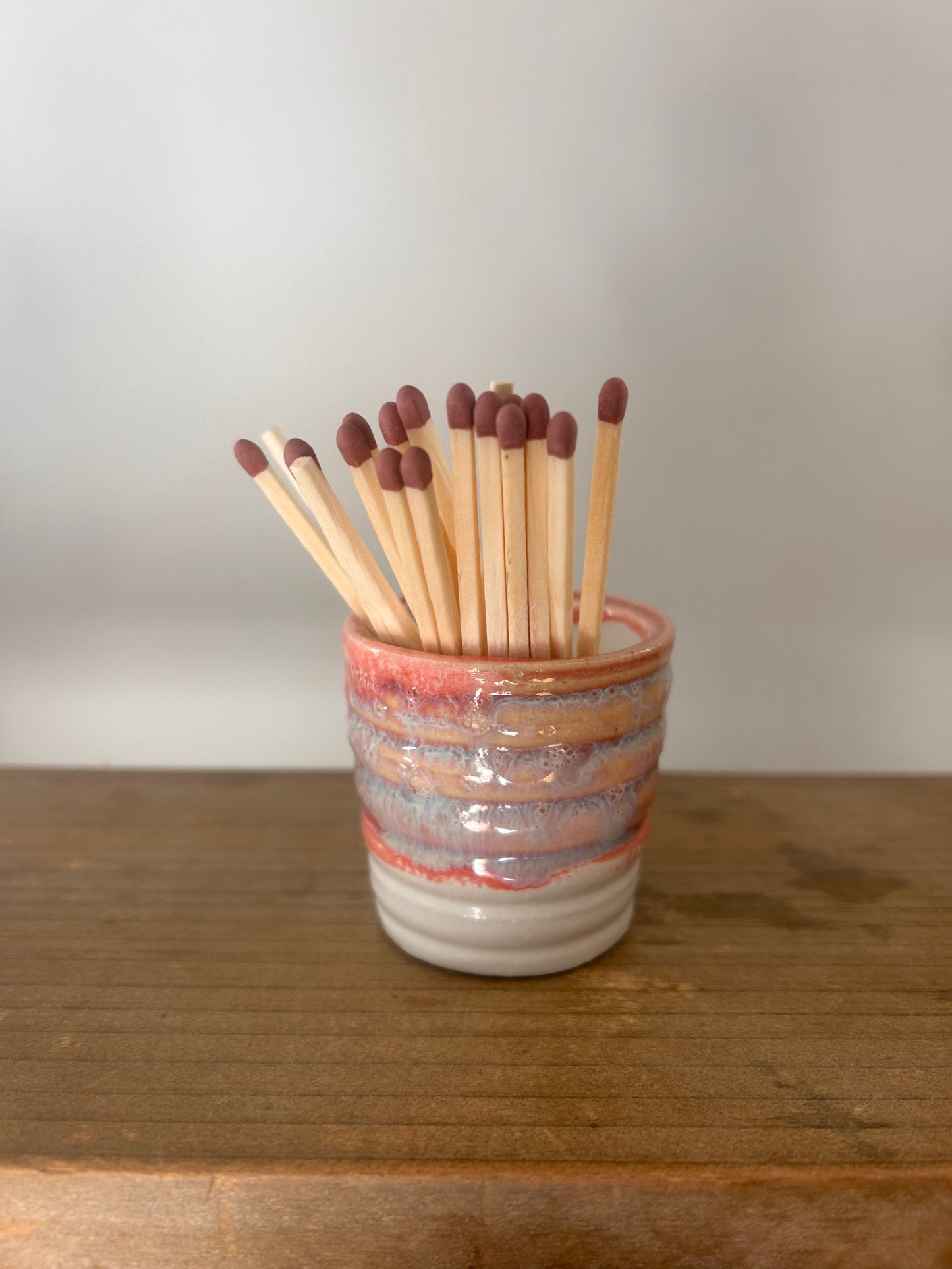 Hand Made Ceramic Match Stick Holder and Striker
