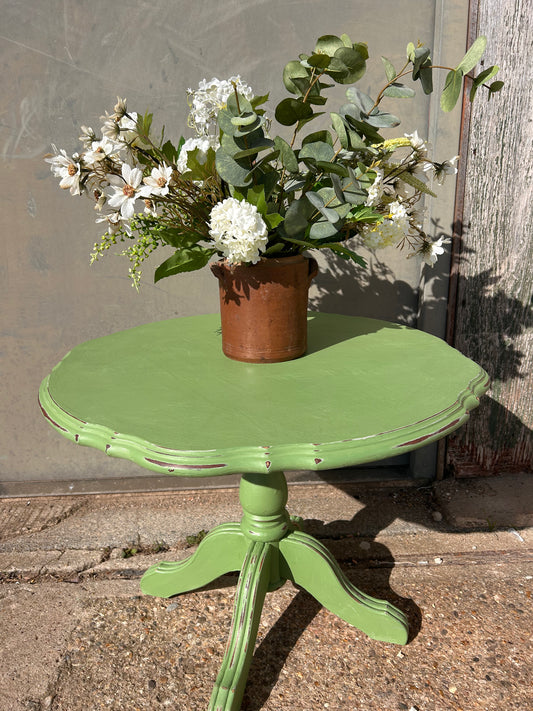 Rustic Handpainted Green Coffee Table