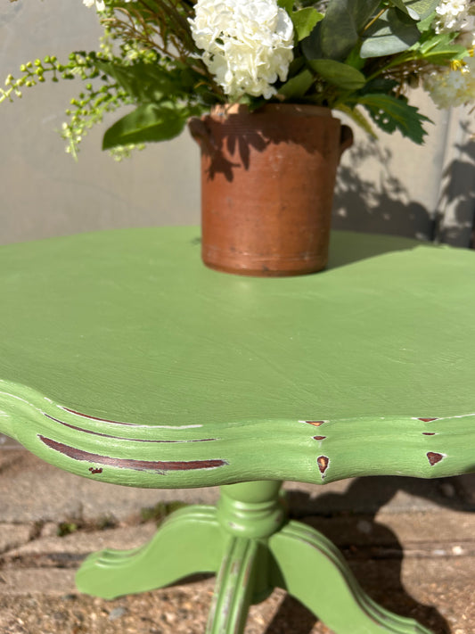 Rustic Handpainted Green Coffee Table