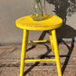 Rustic Yellow Hand Painted Stool