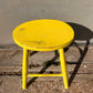 Rustic Yellow Hand Painted Stool