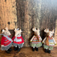 Standing Fabric Mice with Clogs