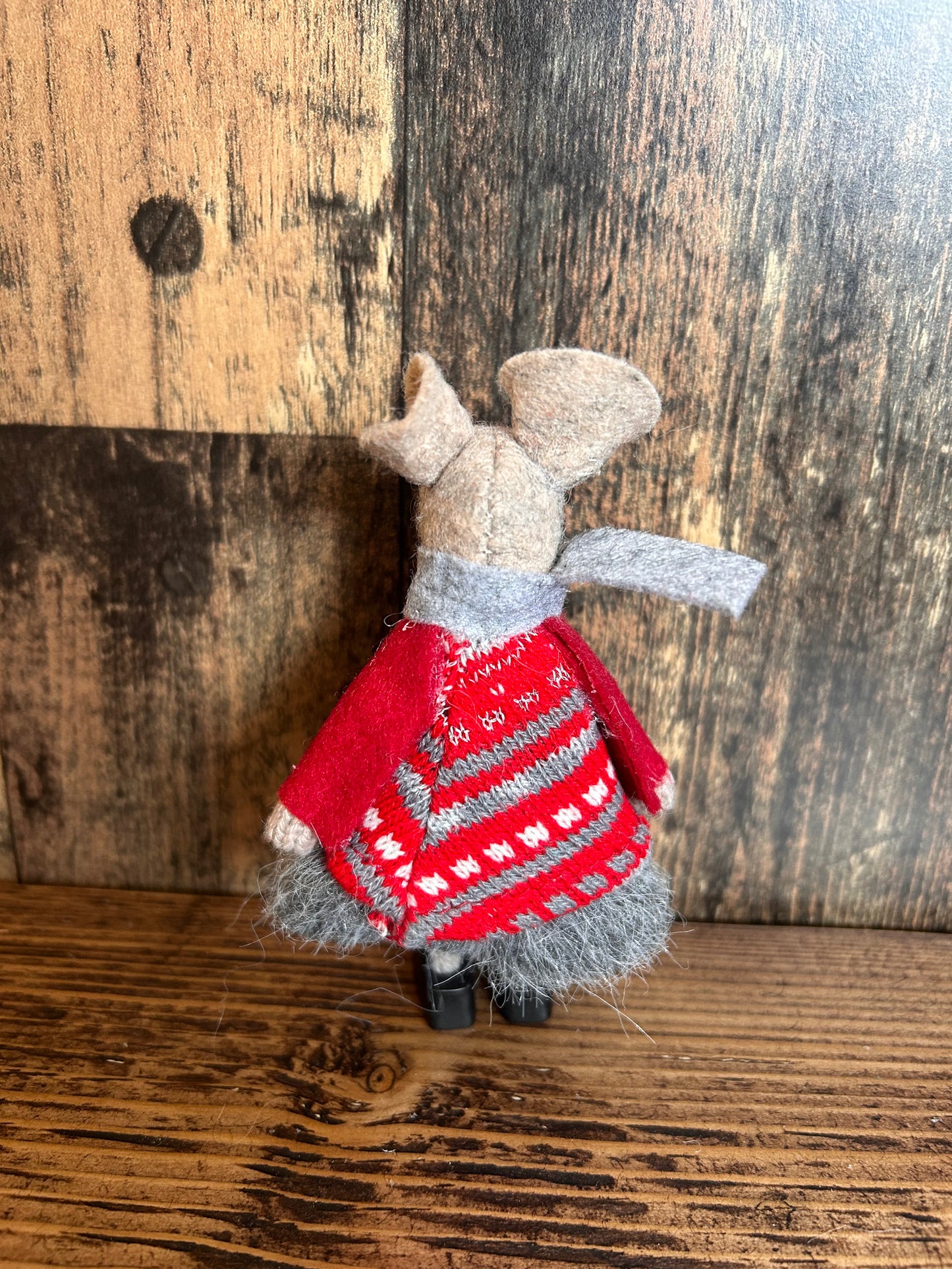 Standing Fabric Mice with Clogs