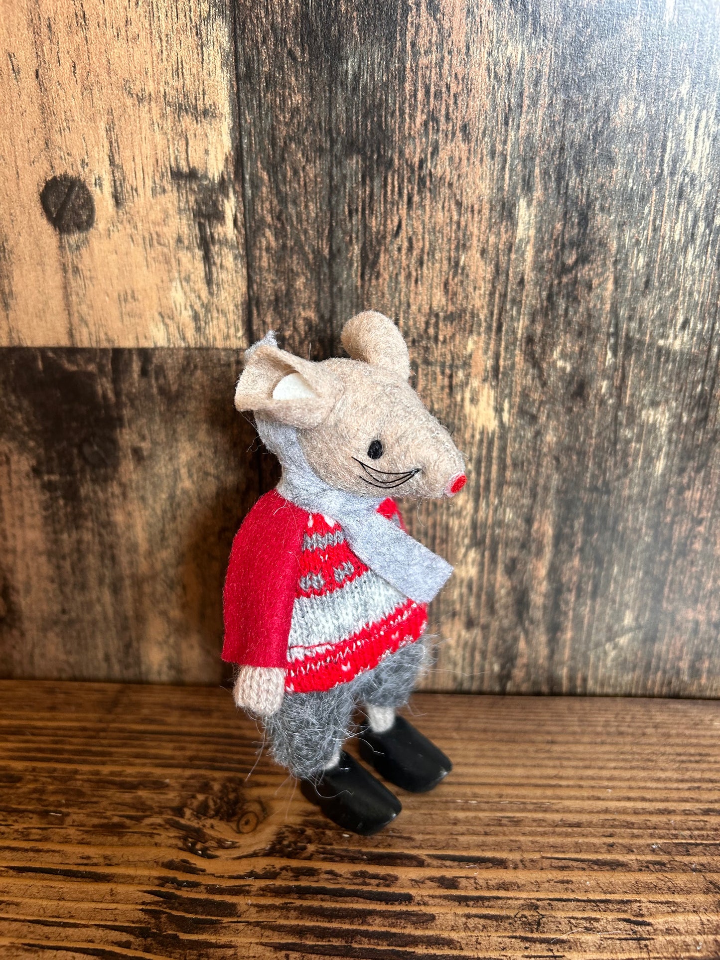 Standing Fabric Mice with Clogs