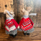Standing Fabric Mice with Clogs