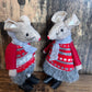 Standing Fabric Mice with Clogs