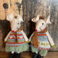 Standing Fabric Mice with Clogs