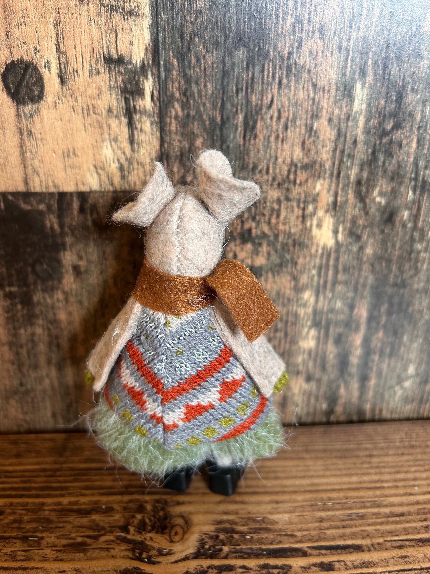Standing Fabric Mice with Clogs