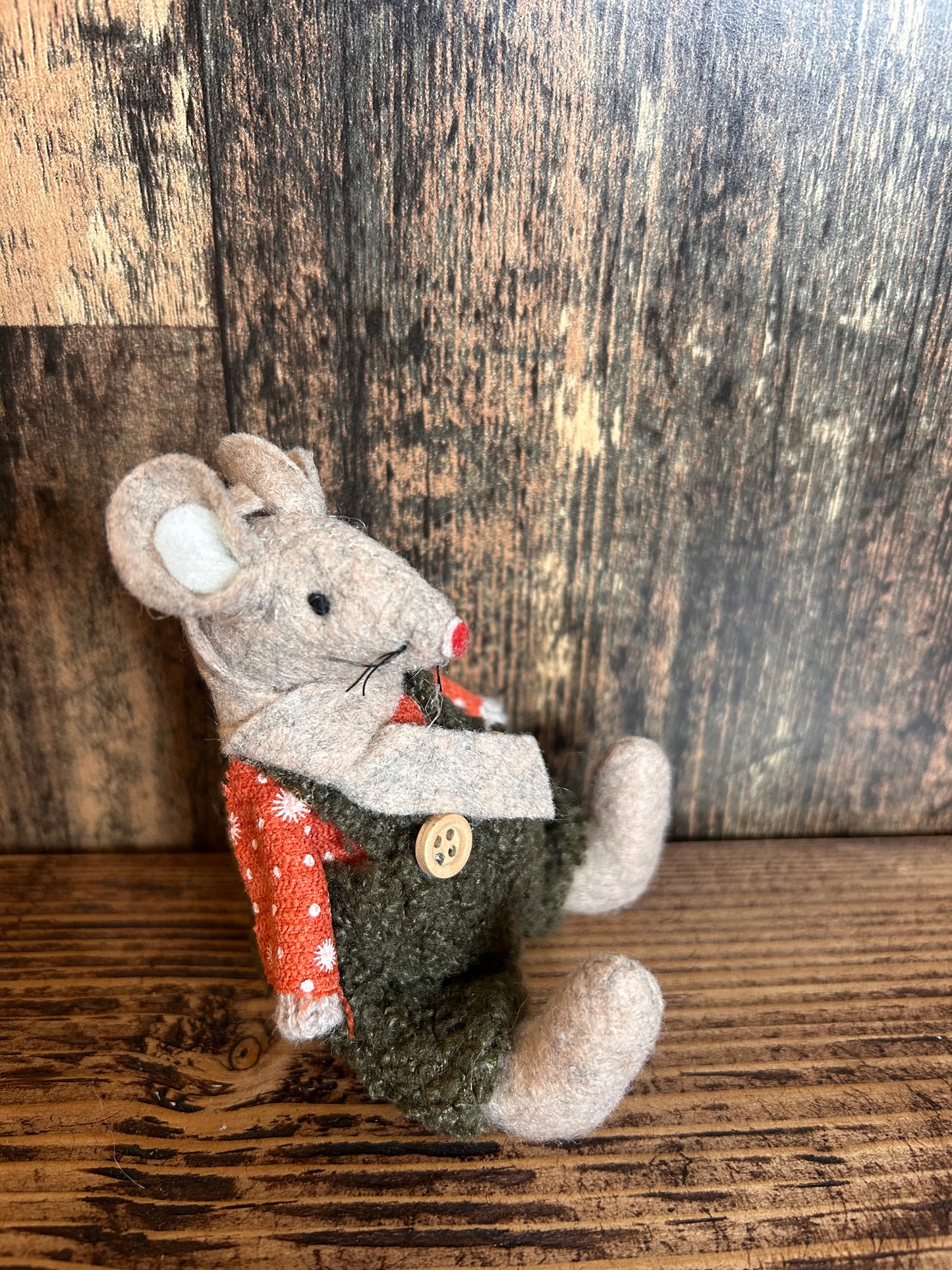 Sitting Fabric Mice in Dungarees