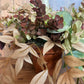Faux Flower and candle Table Centrepiece -Hydrangea
