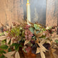 Faux Flower and candle Table Centrepiece -Hydrangea