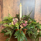 Faux Flower and candle Table Centrepiece -Hydrangea