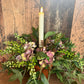 Faux Flower and candle Table Centrepiece -Hydrangea