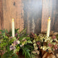 Faux Flower and candle Table Centrepiece -Hydrangea