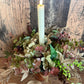 Faux Flower and candle Table Centrepiece -Hydrangea