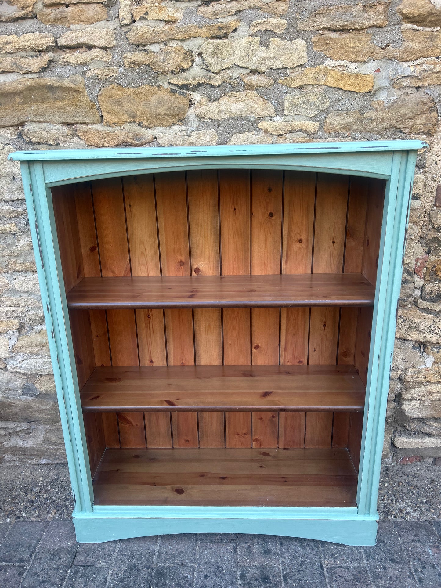 Hand Painted Country House Bookcase in Bespoke Country Green
