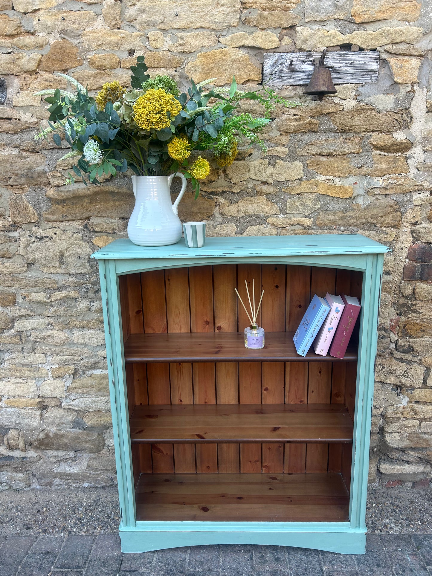 Hand Painted Country House Bookcase in Bespoke Country Green