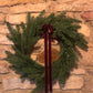 Christmas Faux Pine Wreath with Velvet Ribbon