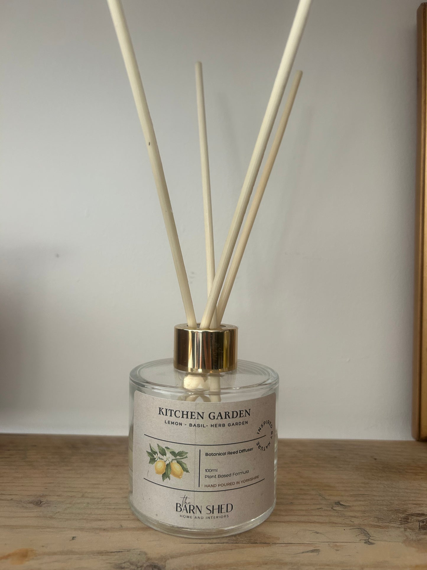 Kitchen Garden Natural Reed Diffuser-Lemon & Basil, 100ml