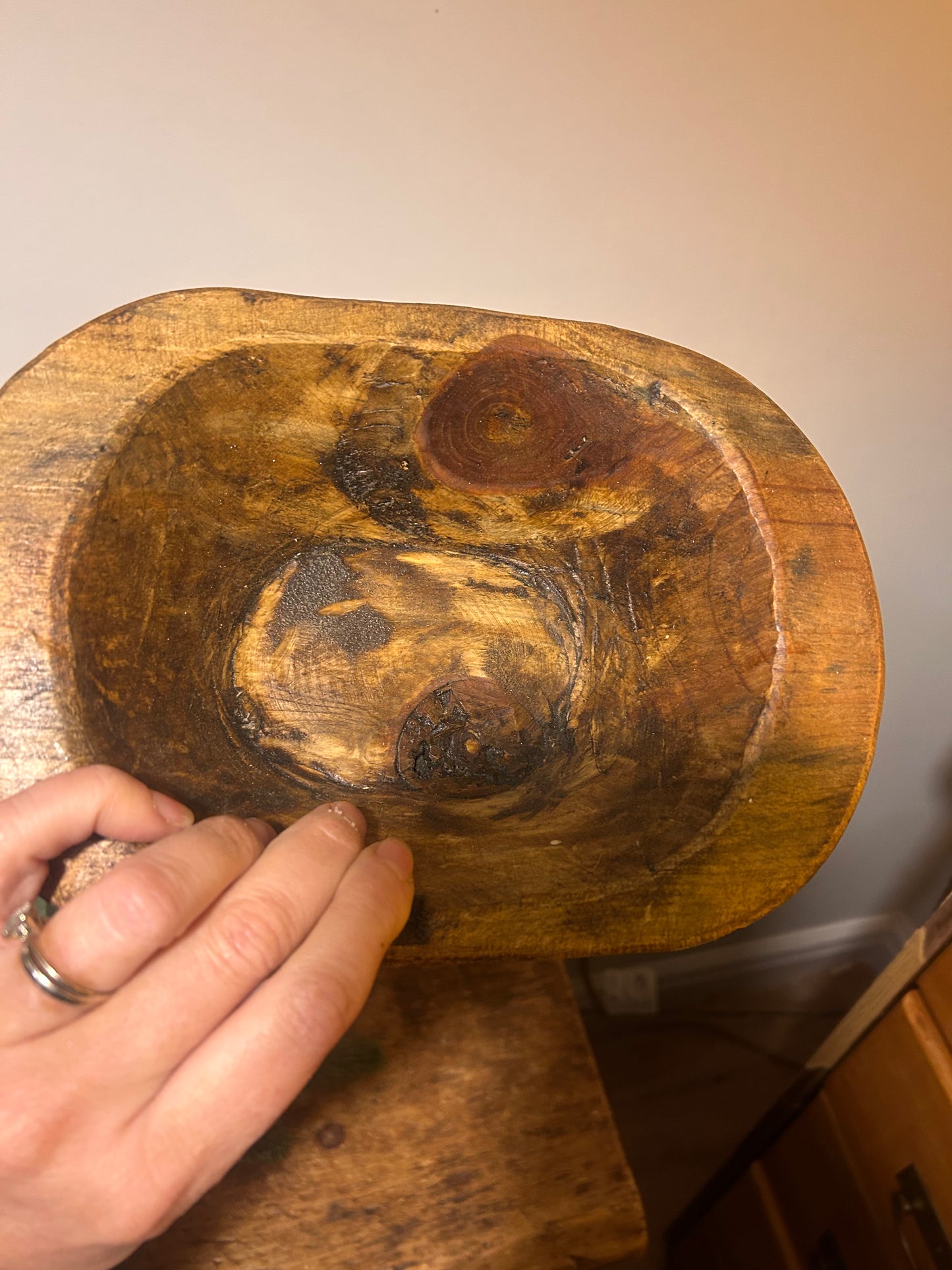 Wooden Dough Bowl Festive Potpourri-Small