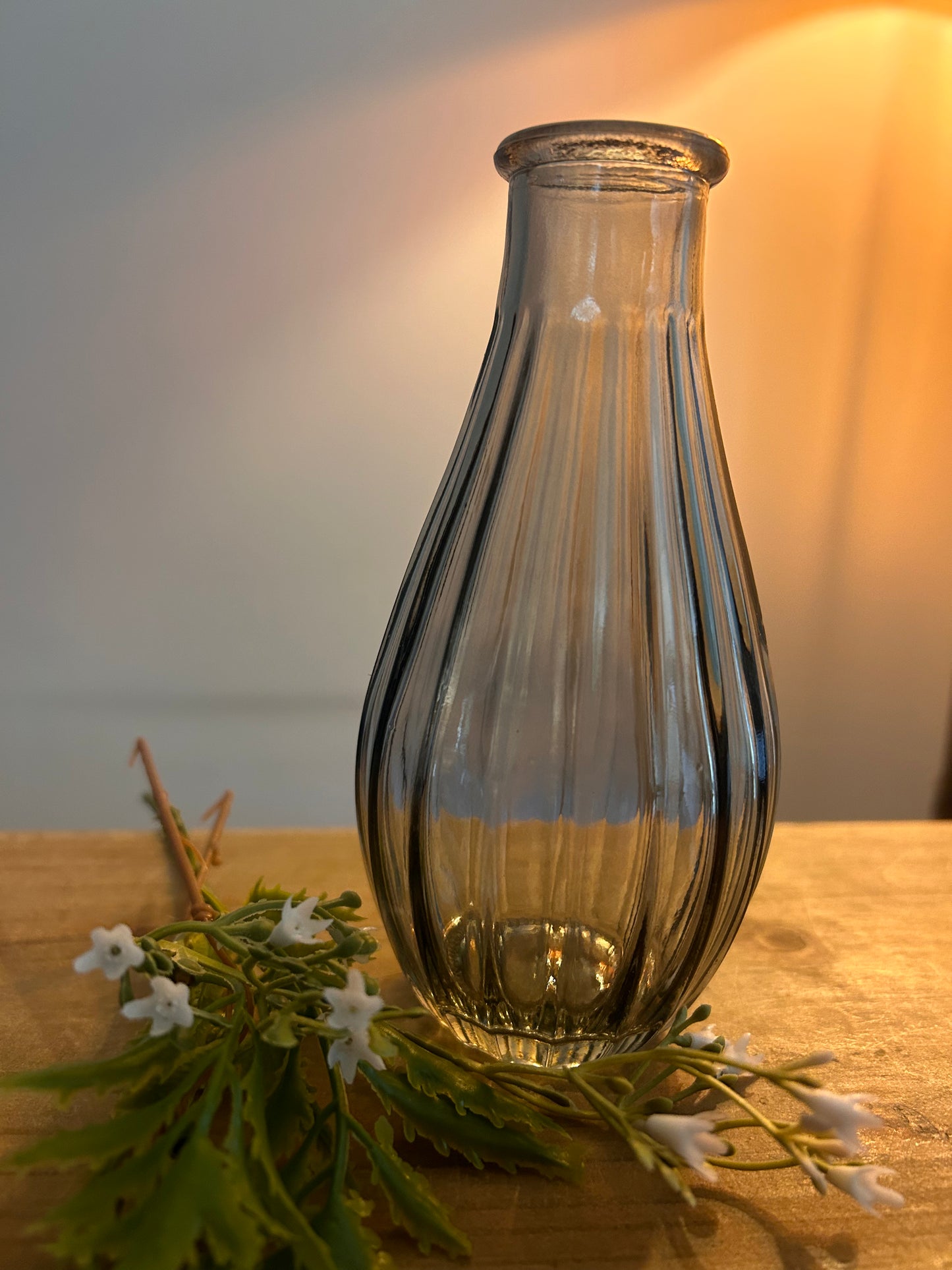 Small Rustic Glass Vase- Available in 3 Colours
