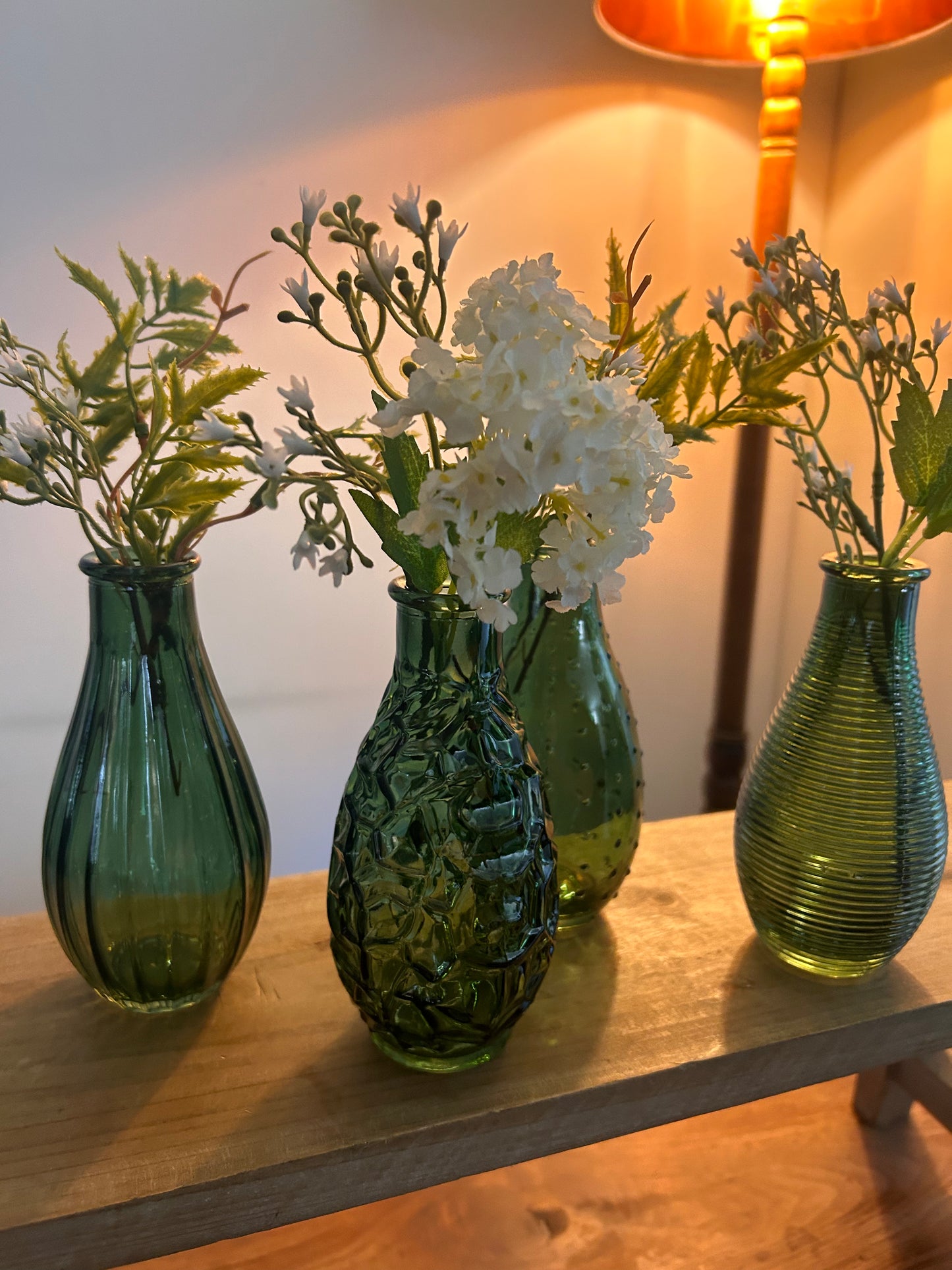 Small Rustic Glass Vase- Available in 3 Colours