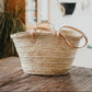 French Market Basket with Leather Straps
