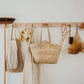 French Market Basket with Leather Straps