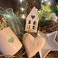 Rustic White Hamper Basket- Perfect for Christmas
