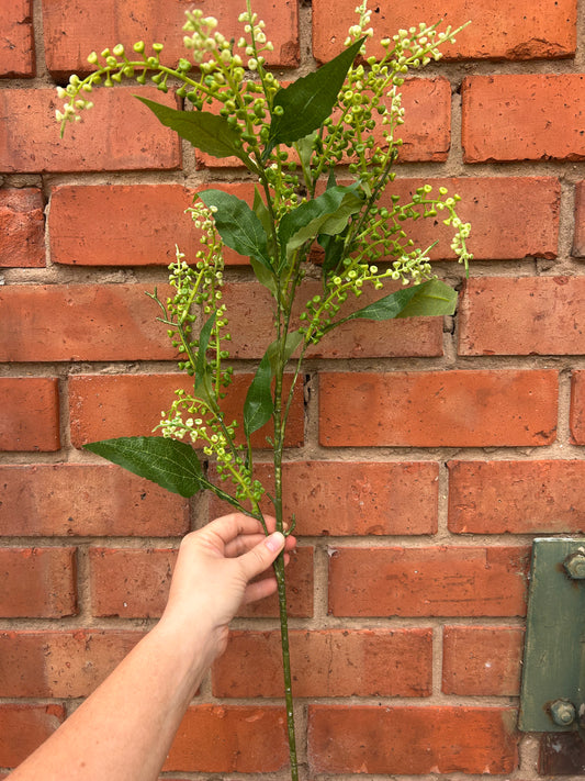 Faux Green Bud Spray