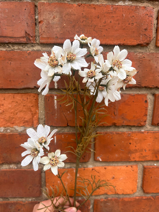 Faux White Cosmos Stem