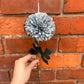 Faux Chrysanthemum Stem – Dusty Blue