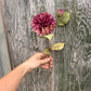 Faux Dahlia Stem – Plum & Blush