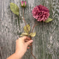 Faux Dahlia Stem – Plum & Blush