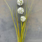 Faux Allium Stem – White