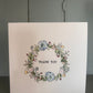 Hand Illustrated Floral Wreath Thank You Card