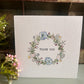 Hand Illustrated Floral Wreath Thank You Card